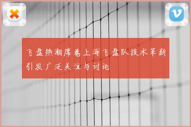 飞盘热潮席卷上海飞盘队技术革新引发广泛关注与讨论