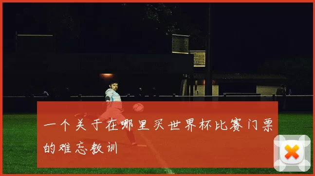 一个关于在哪里买世界杯比赛门票的难忘教训