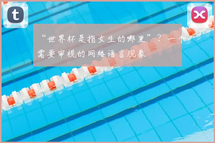 “世界杯是指女生的哪里”?一个需要审视的网络语言现象